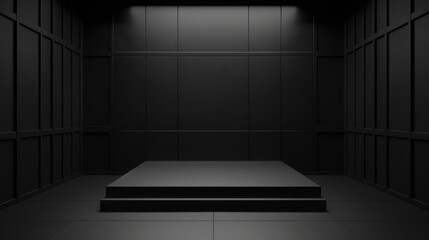 Abstract Empty Black Studio Room Background for Product Display and Presentation