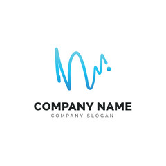 Letter MW logo design, vector logo design 