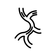 Obraz premium Arteries line icon. Human organ icon. Anatomy icon isolated on white background. Transparent background, minimalist symbol. Vector images