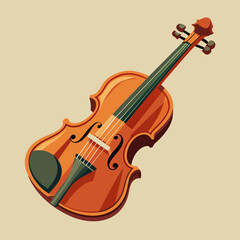 Vintage Wooden Violin: An Isolated Symphony of Musical Art and Sound