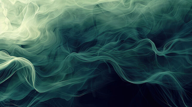 Ethereal abstract background in achromatic Automatistes style with dynamic smoke patterns