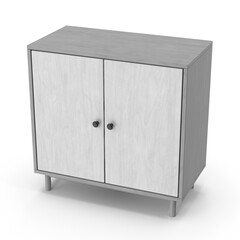 Gray Cabinet 3D PNG File