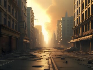 Obraz premium Scary City