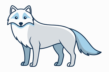 Arctic Wolf  icon vector illustration