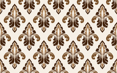 Floral embroidery design, ethnic pattern for background or tapestry. Ideas for designing patterns for textiles, batik, curtains, clothing or decorations. Vector illustration