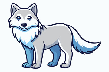 Arctic Wolf  icon vector illustration