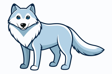 Arctic Wolf  icon vector illustration