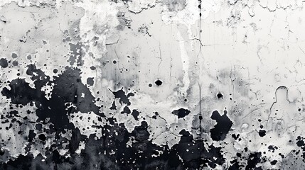 Abstract grunge background with layered splatters of black and red on a rough texture, intense and dynamic