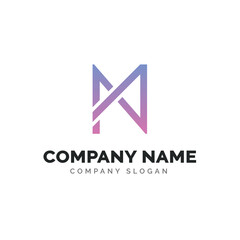 Letter NM logo design, vector logo design 