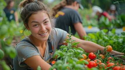 community harvest celebration, celebrating the bounty of the community garden with a harvest festival, sharing fresh produce and fostering community connections for healthy living