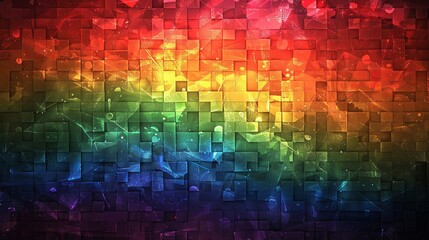 Vibrant Pixelated Rainbow Flag Clipart - Symbol of LGBTQ Pride and Inclusion