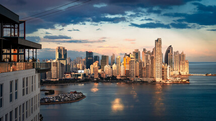 Panama City modern skyline and ocean © Regina