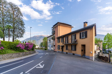 Locarno street view in Switzerland