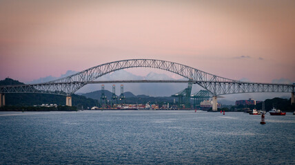 Crossing the Panama Canal on a boat