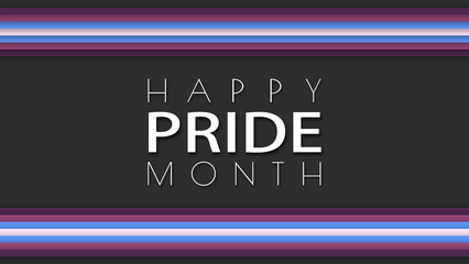 Happy Pride Month Gernder Non-Confirming Pride Flag Horizontal Frame Background