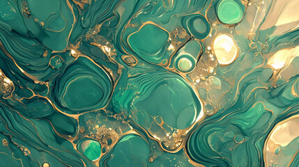 Background malachite with gold veins