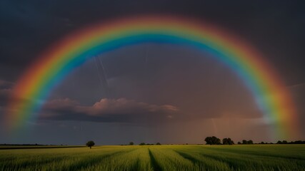 Obraz premium rainbow over the field