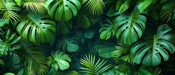Background Tropical. The lush tropical rainforest foliage creates a sense of enchantment where every step brings new surprises and discoveries that highlight the forest's magical qualities.