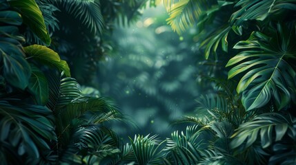 Background Tropical. In the heart of the rainforest, a sense of timelessness prevails, where the ancient rhythms of nature continue to unfold in a timeless dance of life and renewal.