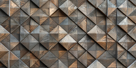 a diamond-shaped, tile wallpaper with a soft sheen. wall background composed of wood and timber blocks.