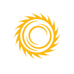 Sun logo design, vector logo design, illustration 