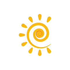 Sun logo design, vector logo design, illustration 