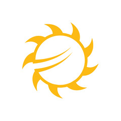 Sun logo design, vector logo design, illustration 
