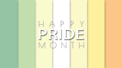 Happy Pride Month Genderflor Pride Flag Wall Background
