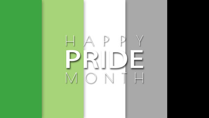 Happy Pride Month Aromantic Pride Flag Wall Background