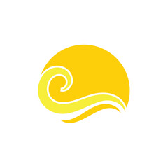 Sun logo design, vector logo design, illustration 