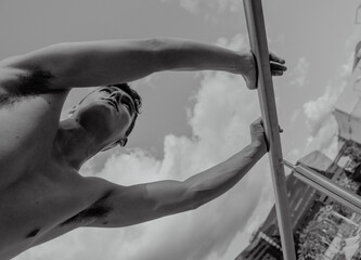 Athletic guy without a shirt