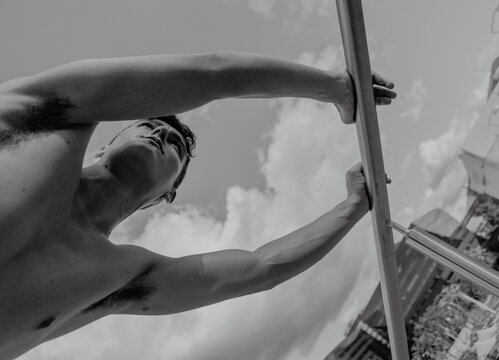 Athletic guy without a shirt