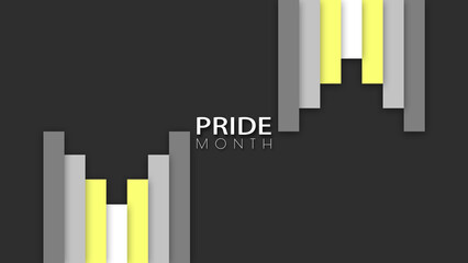 Happy Pride Month Demigender Pride Flag Column Background