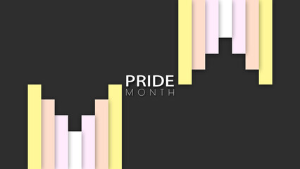 Happy Pride Month Pangender Pride Flag Column Background