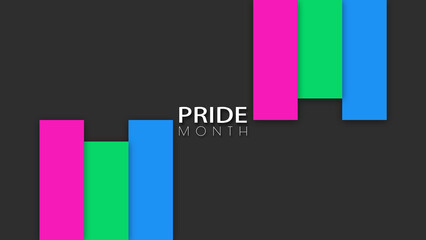Happy Pride Month Polysexual Pride Flag Column Background