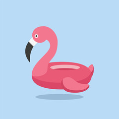 Inflatable circle in the shape of a flamingo for summer trips, vacation accessories for sea vacations, for swimming