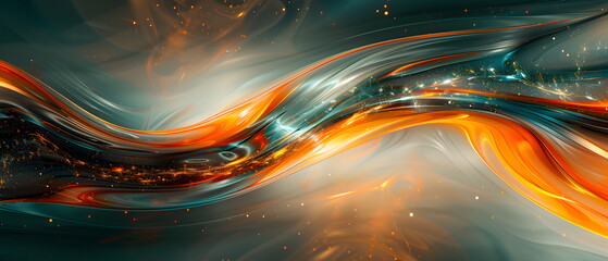 8k wallpaper Colorful fractal art with water, fire, and smoke in an abstract background, earth wind elements effect walldrop