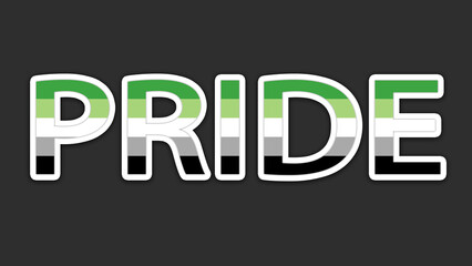 Happy Pride Month Aromantic Pride Flag Word Background