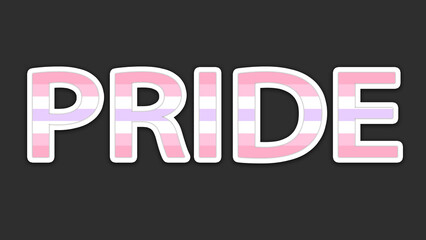 Happy Pride Month Pomosexual Pride Flag Word Background