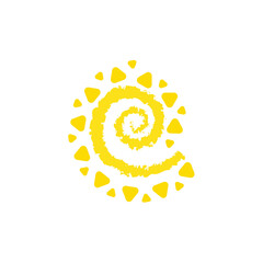 Sun logo design, vector logo design, illustration 