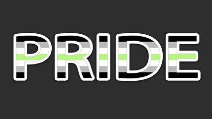 Happy Pride Month Agender Pride Flag Word Background