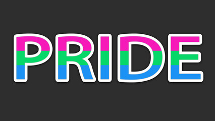 Happy Pride Month Polysexual Pride Flag Word Background