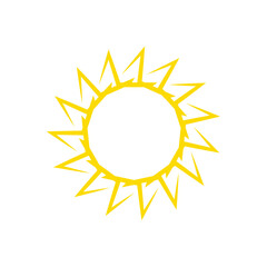 Sun logo design, vector logo design, illustration 