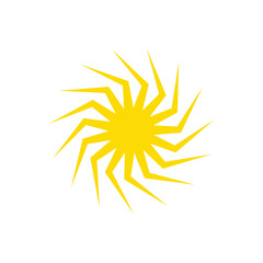 Sun logo design, vector logo design, illustration 