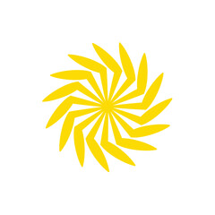 Sun logo design, vector logo design, illustration 