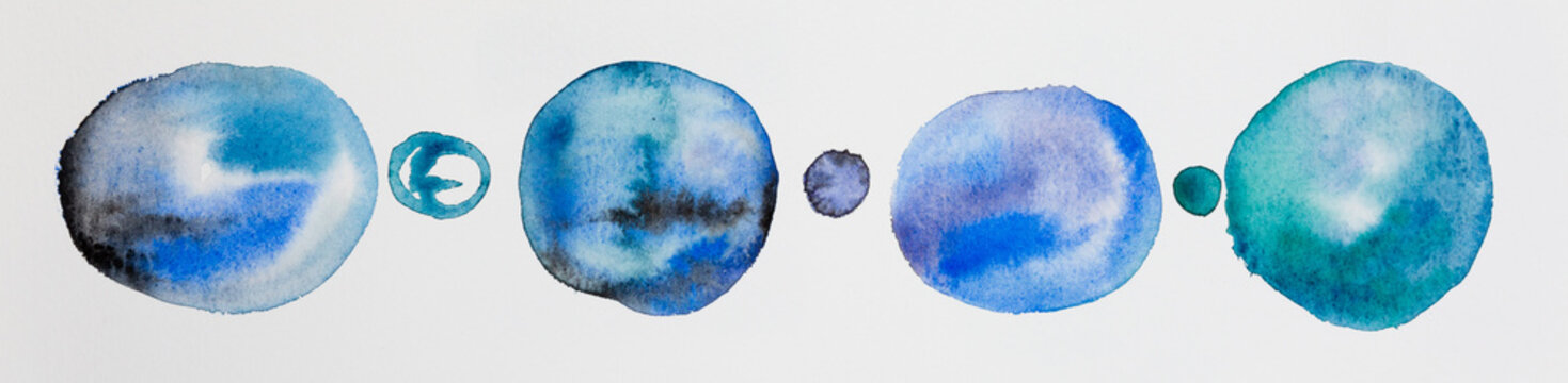 watercolor background circular shapes