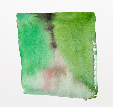 Green watercolor background ombre