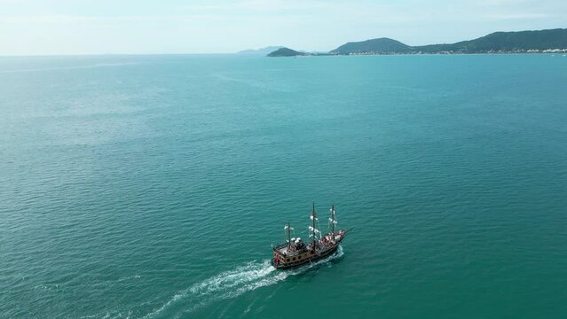 tourist pirate ship of canasvieiras Florian&oacute;polis, Brazil