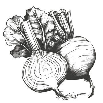 recommend clip art: Vector beetroot organic vegetable sketch. Hand drawn style illustration