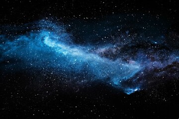 Fototapeta premium Stunning Blue Nebula in Deep Space